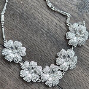 Kate Spade New York Pave Posey Statement Necklace in Silver